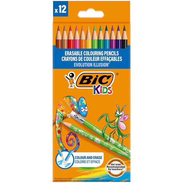 CREIOANE COLORATE 12 CULORI EVOLUTION ILLUSION BIC CREIOANE COLORATE 12 CULORI EVOLUTION ILLUSION BIC